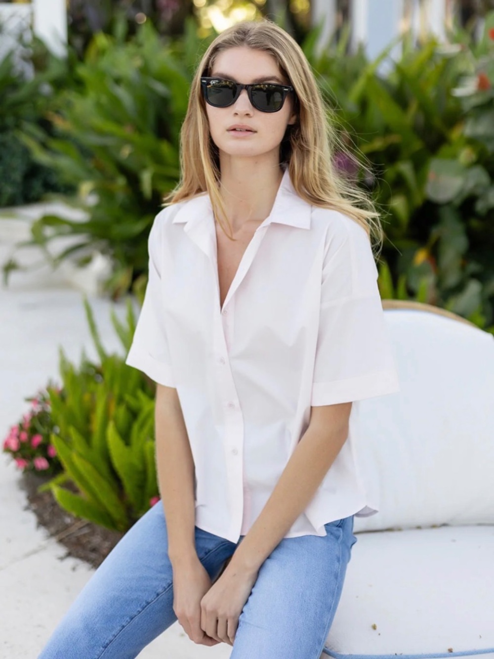 NEW Julia Amory Marge Shirt pink/shell small